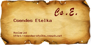 Csendes Etelka névjegykártya