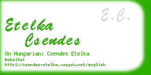 etelka csendes business card